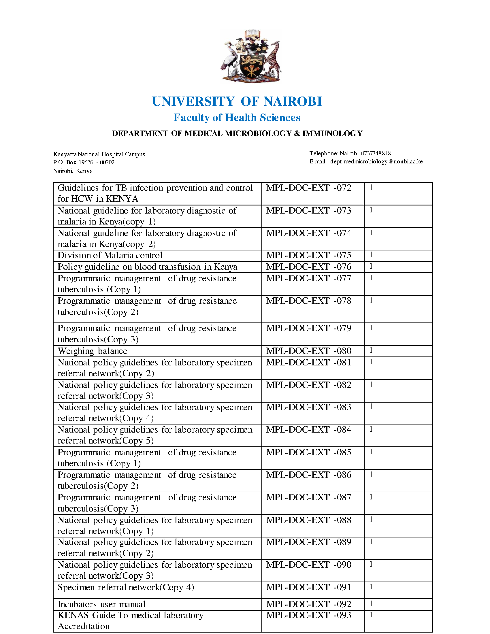 Workflow: Laboratory Assets Masterlist