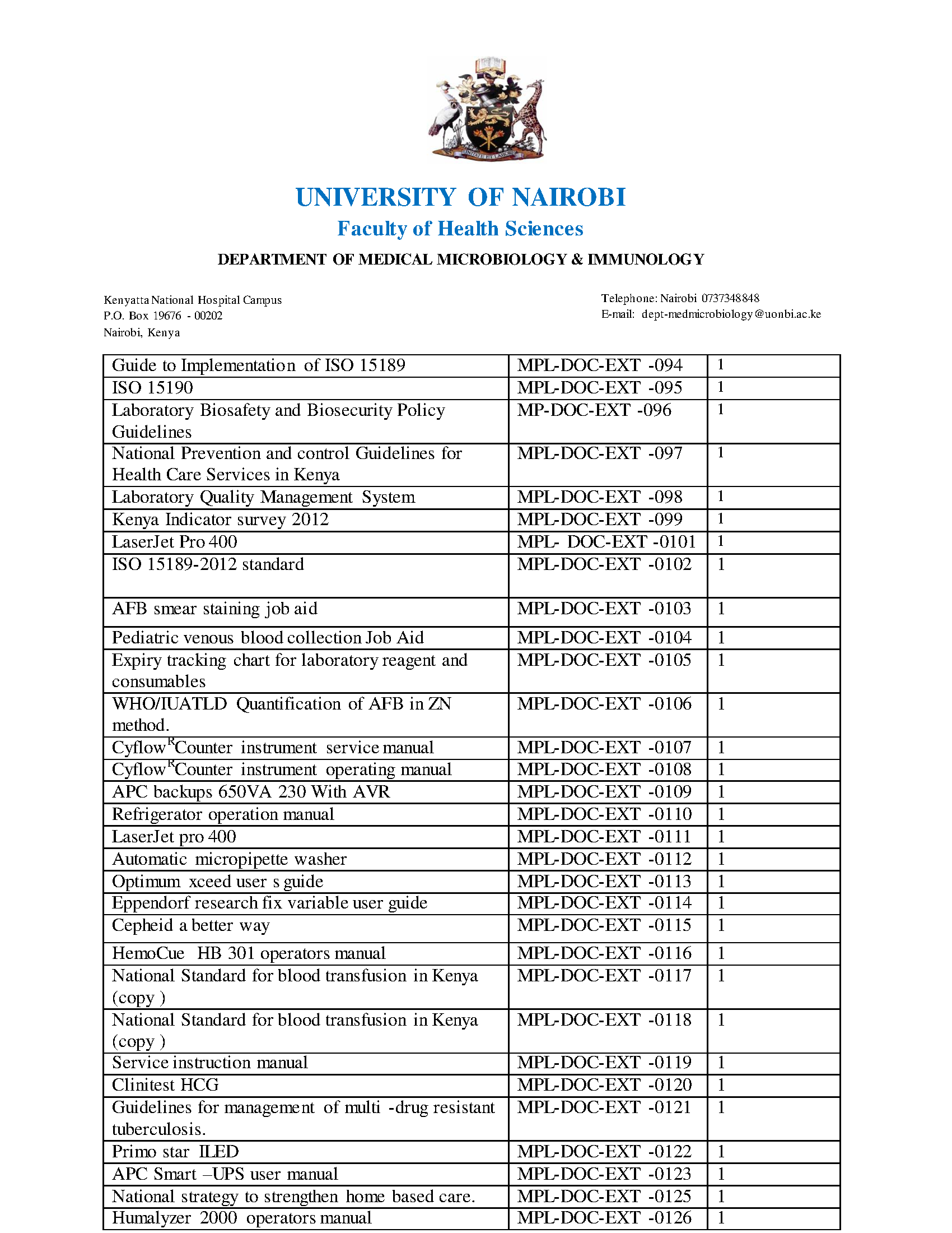 Workflow: Laboratory Assets Masterlist