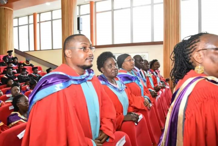 Dr. Moses Masika at his Graduation Ceremony where he received a PhD in Infectious Disease