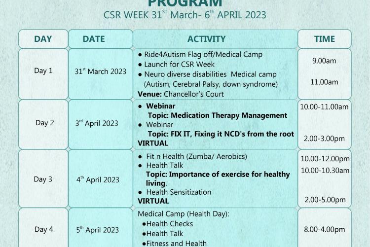 CSR Week Program