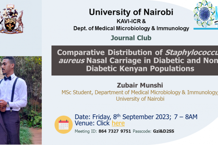 Comparative Distribution of Staphylococcus aureus Nasal Carriage in Diabetic and Non-Diabetic Kenyan Populations
