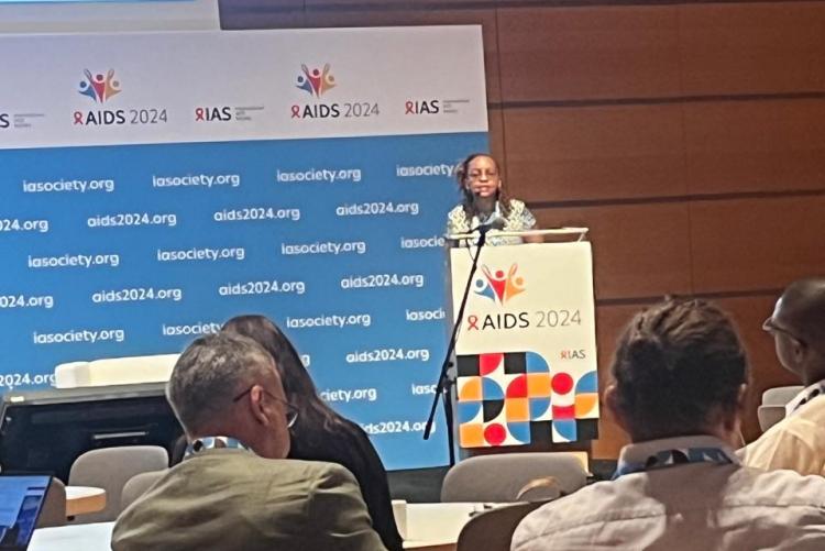 Dr. Marianne Mureithi presenting at the AIDS2024 Conference