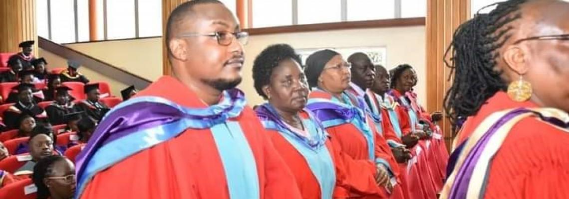 Dr. Moses Masika at his Graduation Ceremony where he received a PhD in Infectious Diseases