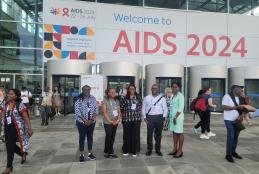 Members of KAVI-Institute of Clinical Research and the Department of Medical Microbiology & Immunology at the AIDS2024 Conference